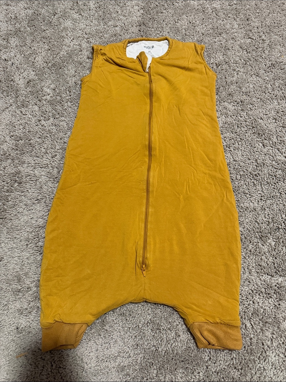 Kyte BABY Mustard Yellow Sleeveless Zip Romper Sleep Sack